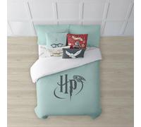 BELUM | Duvet Cover with Buttons 100% Cotton Harry Potter Mint Model 180 cm Bed (260 x 240 cm); Lightweight and Comfortable; Official Licensed Duvet Cover