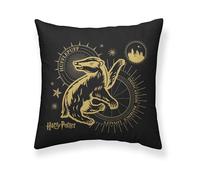 BELUM | Harry Potter Cushion Cover Size: 50 x 50 cm - Model: Hufflepuff Gold A - Fabric: Half Panama 100% Cotton, 250 g.