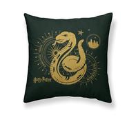BELUM | Harry Potter Cushion Cover Size: 50 x 50 cm - Model: Slytherin Gold A - Fabric: Half Panama 100% Cotton, 250 g.