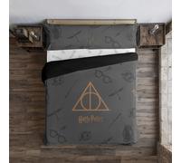 BELUM | Harry Potter Microsatin Duvet Cover for 90 cm Bed - Product Measurements: (155 x 220 cm) - Model: Deathly Hallows