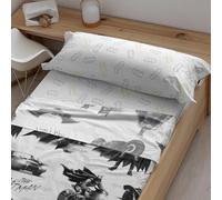 BELUM | Harry Potter Sheet Set, 100% Cotton Dark Hero Printed Bed Sheet Set with Pillow and Fitted Sheets for 105 Bed