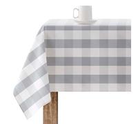 BELUM | Resinated Tablecloth Stain Resistant Paintings 0120-100, Tablecloth Plaid Vichy Size; 100x140 cm, Tablecloth Anti Stain NO Rubber, Tablecloth Vichy Grey, Tablecloth Fabric 100% Organic Cotton