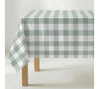 BELUM | Resinated Tablecloth Stain Resistant Paintings 0120-104, Tablecloth Plaid Vichy size; 300x140 cm, Tablecloth Anti Stain NO Rubber, Tablecloth Vichy Mint, Tablecloth Fabric 100% organic cotton