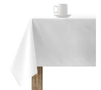 BELUM | Stain-Resin Tablecloth XL Size: 100 x 300 cm. Model: Plain White 103, Tablecloth XL Fabric 100% Cotton Resin, Stain-Resin (Touch not plasticised).