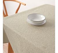 BELUM | Stain Resistant Jacquard Tablecloth Size 100 x 155 cm - Stain Resistant Extra Soft Feel Beige Tablecloth Fabric 70% Cotton - 30% Polyester Model 000-068