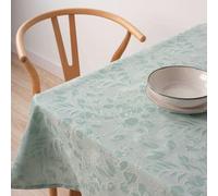 BELUM | Stain Resistant Jacquard Tablecloth Size 240 x 155 cm - Stain Resistant Extra Soft Touch Tablecloth Turquoise - Fabric Tablecloth 70% Cotton - 30% Polyester Model 32010D2