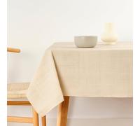 BELUM | Stain Resistant Tablecloth Size 100 x 140 cm - Extra Soft Touch Tablecloth - Medium Beige - Tablecloth 100% Made in Spain Fabric 100% Organic Cotton - Plain Model Tablecloth