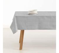 BELUM | Stain Resistant Tablecloth Size 100 x 140 cm - Medium Grey Extra Soft Touch Tablecloth - Tablecloth 100% Made in Spain Fabric 100% Organic Cotton - Plain Model Tablecloth