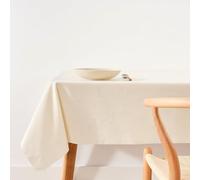 BELUM | Stain Resistant Tablecloth Size 100 x 80 cm - Ecru Extra Soft Touch Tablecloth - Tablecloth 100% Made in Spain Fabric 100% Organic Cotton - Plain Model Tablecloth