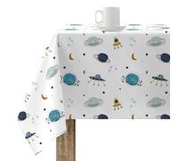 BELUM | Stain Resistant Tablecloth Size 140 x 140 cm - Extra Soft Touch Tablecloth Colour Multicolor - Tablecloth 100% Made in Spain Fabric 100% Organic Cotton (Half Panama) - Dayton Model Tablecloth