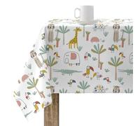 BELUM | Stain Resistant Tablecloth Size 140 x 140 cm - Extra Soft Touch Tablecloth Colour Multicolor - Tablecloth 100% Made in Spain Fabric 100% Organic Cotton (Half Panama) - Tablecloth Model Jeddah