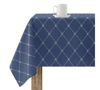 BELUM | Stain Resistant Tablecloth Size 200 x 155 cm - Extra Soft Touch Tablecloth Colour Multicolor - Tablecloth Fabric 100% Organic Cotton Model T03