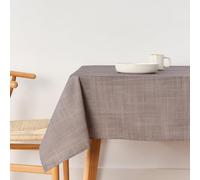 BELUM | Stain Resistant Tablecloth Size 300 x 155 cm - Extra Soft Touch Tablecloth Dark Grey - Tablecloth 100% Made in Spain Fabric 100% Organic Cotton - Plain Model Tablecloth