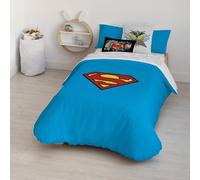 BELUM Superman Duvet Cover | Blue Cotton Queen (260x240 cm) Duvet Cover with Buttons