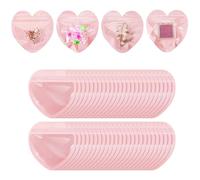 Belupai 100/300pcs Heart Shaped Packaging Bags, 3.9in Clear Travel Jewelry Storage Bags Resealable Ziplock Bags Mini Mylars Bag for Business Wedding Birthday Festival Party Favor