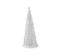 belupai 3Pcs Tabletop Christmas Tree, Colorful Lighted Acrylic Mini Christmas Tree Figurine, Tabletop Ornaments for Holiday Party Decoration (22cm)