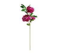 belupai 41.7in Artificial Peonies Flowers Branch, 3 Heads Silk Peonies with Long Stems, Fake Single Stem Peony Bouquet for Wedding Party Table Centerpieces Floral Arrangement Home Kitchen(Purple)
