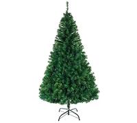 belupai 7FT Green Artificial Christmas Tree, 1100 Tips Xmas Tree Foldable Reusable Artificial Tree with Metal Stand, for Indoor Outdoor Christmas Decoration(210cm)