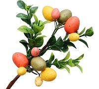 belupai Artificial Easter Egg Picks, 8.6in Easter Sprays with Easter Eggs Spring Floral Stems Easter Egg Branches for Floral Arrangement Centerpiece Wreath Decoration (#1)