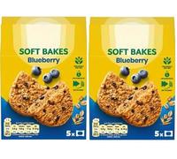 Belveeta Breakfast Soft Bake Blueberry Cereal Snack Bars Pack 5 x 50g(2Pack)
