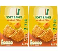 Belveeta Breakfast Soft Bakes Apricot Filled Cereal Snack Bars Pack 5 x 50g(2pack)