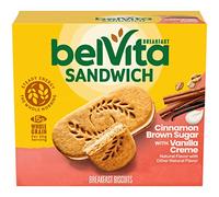 belVita Breakfast Biscuit Sandwiches, Cinnamon Brown Sugar & Vanilla Creme Flavor, 5 Packs (2 Biscuit Sandwiches Per Pack)