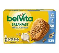 Belvita Breakfast Biscuits Cereals & Milk, Nutritious Morning Treat, (5 x 45 g) (Pack of 10) Total 200 Biscuits