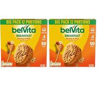 Belvita Breakfast Biscuits Honey & Nuts With Choc Chips, Nutritious Bars With Honey & Chocolate Chips, Multipack of 24 x 45 g Biscuits (Pack of 1)