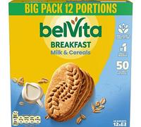Belvita Breakfast Biscuits Milk & Cereals, a Source of Fibre, 12 x 45 g Biscuits (Pack of 1)