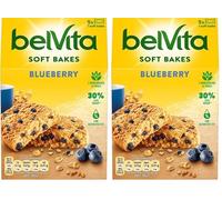 Belvita Breakfast Biscuits Soft Bakes Filled With Blueberry, Soft Biscuits With Blueberry Filling, Multipack of 10 x 50 g (Pack of 1)