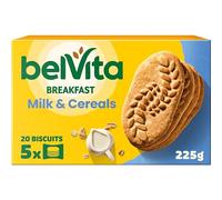 belVita Breakfast Milk & Cereals Biscuits, Wholegrain with Added Minerals, 5 x 540g