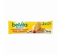 belVita Breakfast Duo Crunch Bars – Strawberry & Yogurt – 50.6 g (Pack of 18)