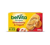 belVita Breakfast Duo Crunch Bars – Strawberry & Yogurt – 50.6 g (Pack of 18)