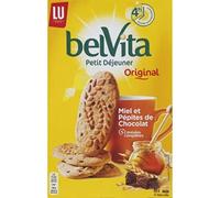 Belvita Honey Biscuits and Chocolate Chips, 5 Complete Cereals, 8 Sachets of 4, 430 g