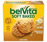 belVita Soft Baked Banana Bread Breakfast Biscuits Chewy Breakfast Bars 5 Packs (1 Biscuit Per Pack)