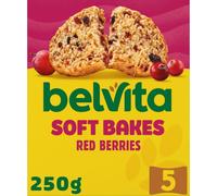 Belvita Soft Bakes Red Berries Breakfast Biscuits, 250 g (Pack of 1) | Nutritious & Delicious, Vegetarian Snack, Individually Wrapped Portions, Energy Boosting, No Artificial Sweeteners