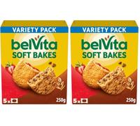 Belvita Softs Bakes, Strawberry Filled & Choc Chips 250 g (Pack of 2)