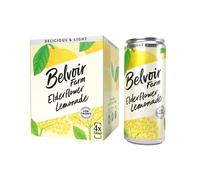 Belvoir Farm - Elderflower Lemonade, Delicious and Light, Natural Hand-Picked Elderflowers, Crafted with Nature, Low in Sugar and Calories, Gluten Free, Suitable for Vegans & Vegetarians 4x330ml