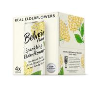 Belvoir Farm - Elderflower Lemonade, Delicious and Light, Natural Hand-Picked Elderflowers, Crafted with Nature, Low in Sugar and Calories, Gluten Free, Suitable for Vegans & Vegetarians 4x330ml