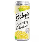 Belvoir Farm - Elderflower Lemonade, Delicious and Light, Natural Hand-Picked Elderflowers, Crafted with Nature, Low in Sugar and Calories, Gluten Free, Suitable for Vegans & Vegetarians 24x330ml
