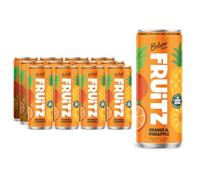 FRUiTZ Orange and Pineapple Sparkling Soft Drink, 24 x 330ml Cans, 45% Real Fruit Juice, Carbonated Spring Water, Youth Friendly Beverage