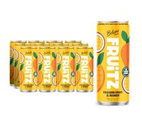 FRUiTZ Mango and Passionfruit Sparkling Soft Drink, 24 x 330ml Cans, 45% Real Fruit Juice, Carbonated Spring Water, Youth Friendly Beverage