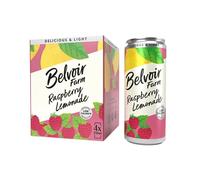 Belvoir Farm - Raspberry Lemonade, Delicious and Light, Real Fruity Taste, Crafted with Nature, Low in Sugar and Calories, Gluten Free, Suitable for Vegans & Vegetarians 4x330ml