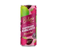 Belvoir Farm Raspberry Margarita Mocktail - Made with Real Raspberry Juice, Non-alcoholic, No Artificial Ingredients, Low Calorie, No Sweeteners, Suitable for Vegetarians & Vegans - 12 x 250ml Cans