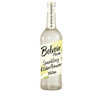 Belvoir Farm Sparkling Elderflower - Hand Picked Elderflowers | Great Taste Award Winner | Traditional Family Recipe | 100% Natural Ingredients | Suitable for Vegetarians & Vegans - 6 x 750ml Bottles