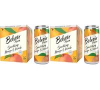 Belvoir Farm - Sparkling Mango & Peach, Delicious and Light, Real Fruit Juice, Low in Calories, Nothing Artificial, Gluten Free, Suitable for Vegetarians & Vegans 4x330ml (Pack of 2)