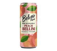 Belvoir Farm - Non-Alcoholic Peach Bellini, Luscious and Indulgent, 100% Natural Peach & Grapes, Crafted with Nature, Gluten Free, Suitable for Vegetarians & Vegans 24x250ml