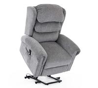 BELVOIR SINGLE MOTOR RISE RECLINER CHAIR MOBILITY GREY FABRIC ARMCHAIR