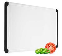 Belwares Large Plastic Cutting Board for Kitchen, 18-Inch Chopping Board | Reversible Non-Slip Dishwasher Safe, Thick BPA-Free with Juice Groove, XL Prep Surface for Meat, Fish, Cheese, Veggies, Fruit