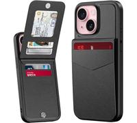 Bemal for iPhone 13 Wallet Case, Built-in Card Holder, RFID Blocking, PU Leather Kickstand, Magnetic Closure, Durable Shockproof Phone Cover for Women and Men, 6.1", Black